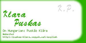 klara puskas business card